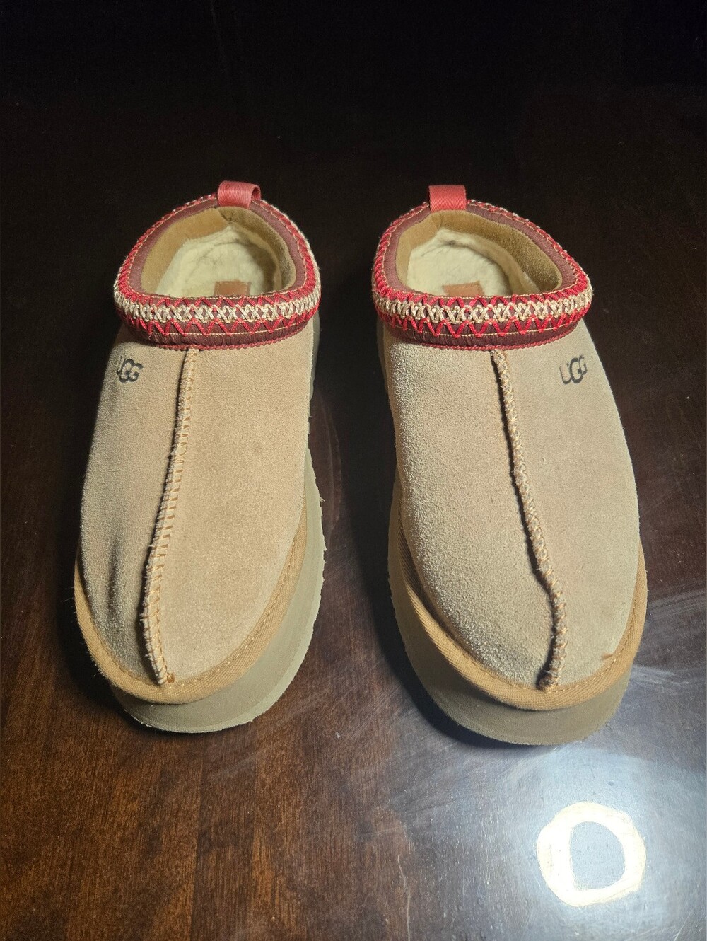 UGG Tazz 1122553 Braid Chestnut Suede Slippers Shoes Women’s Size EU 40 US 9 M